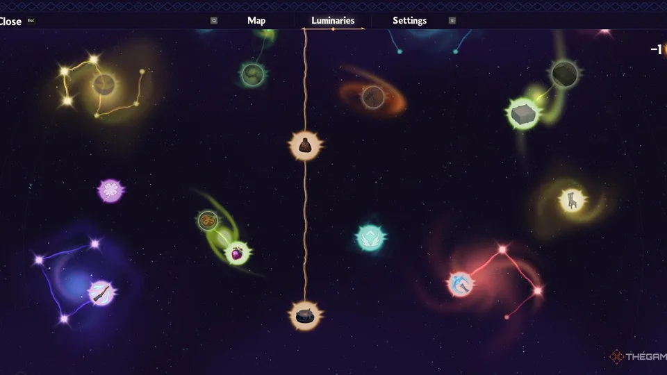 Witchspire Tree of Luminaries skill tree layout